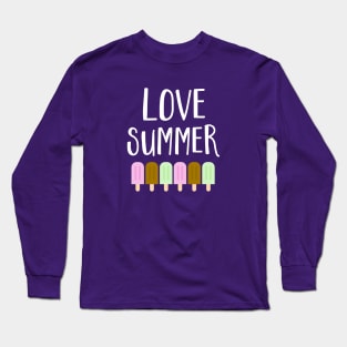 I Love Summer Popsicles Long Sleeve T-Shirt